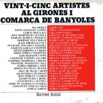 Publicación "Vint-icinc artistes al Gironès i comarca de Banyoles" - editado año 1980